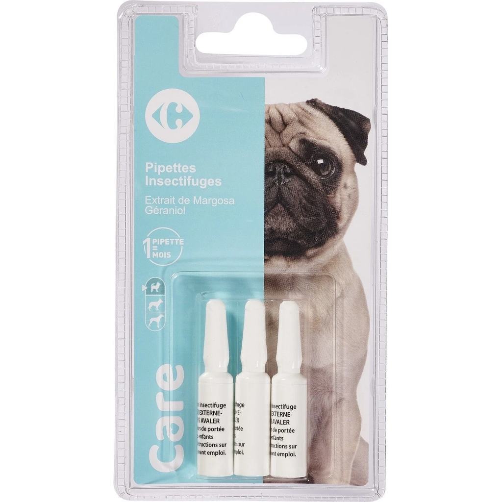 CARREFOUR Antiparasitaire Pipette Pour Chien Petit 3x1ml