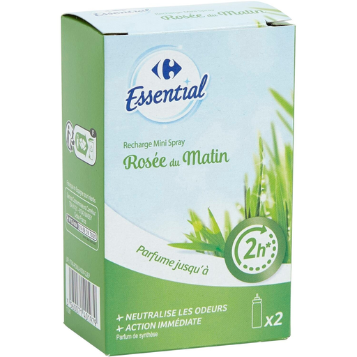 [3560071401979] CARREFOUR Recarga mini spray Rosée du Matin ESSENTIAL pack de 2