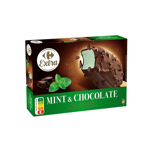 [3560071405038] CARREFOUR Mint Chocolate Ice Cream Sticks EXTRA 290 g