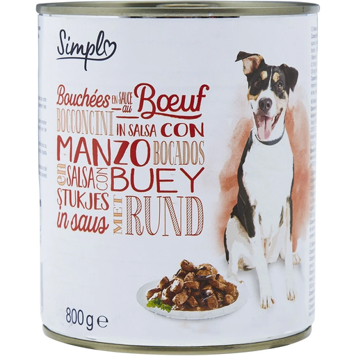 [3560071410704] SIMPL Pâtée Pour Chien Adulte Boeuf Sauce 800 g
