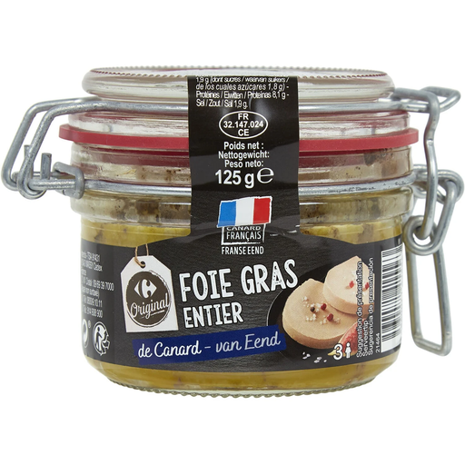 [3560071415563] CARREFOUR Foie Gras Entero de Pato 125 g