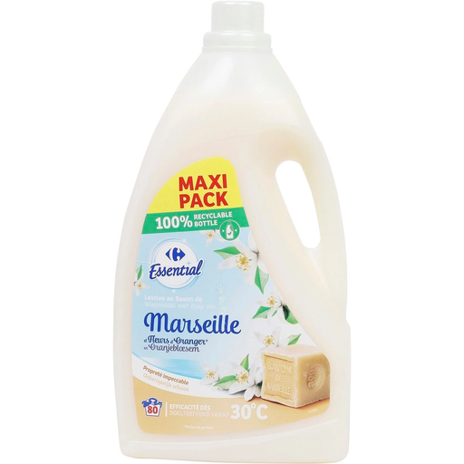 [3560071415754] CARREFOUR Lessive savon de Marseille ESSENTIAL 4 L