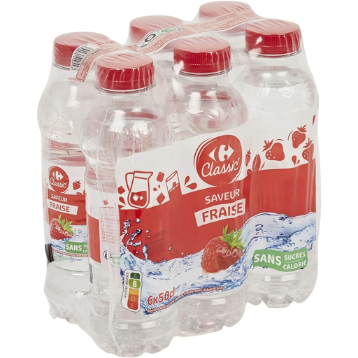 [3560071420543] CARREFOUR CLASSIC Eau Plate Aromatisée Fraise 6 x 50 cl