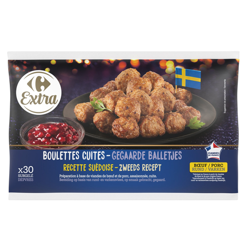 [3560071449919] CARREFOUR Swedish Recipe Meatballs SENSATION 350 g