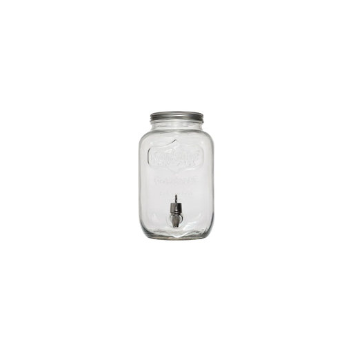 [3561869671697] THE HOME DECO FACTORY Glass beverage dispenser transparent and grey 4 L