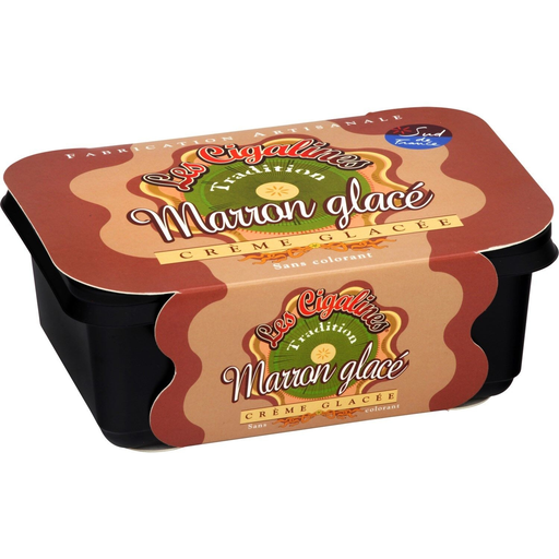 [3563350000115] LES CIGALINES Gelado de Marron Glacé 500 g