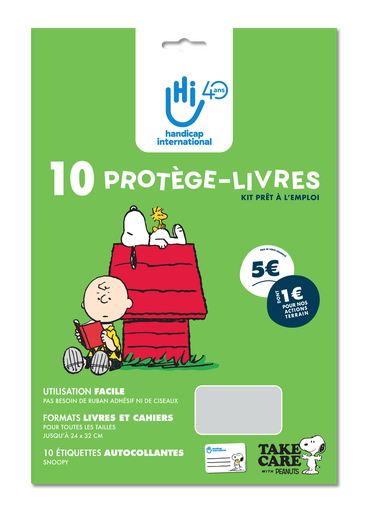 [3566640000031] HANDICAP INTERNATIONAL Plio Book Cover Kit, pack of 10