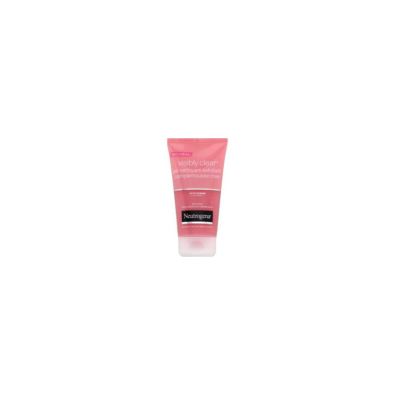 Neutrogena Visibly Clear Gel Nettoyant Exfoliant Pamplemousse Rose 150Ml