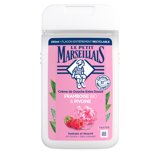 [3574661148441] LE PETIT MARSEILLAIS Creme de duche extra suave framboesa bio e peónia 250 ml
