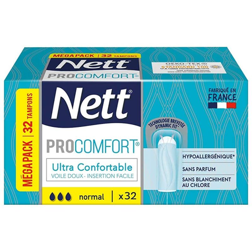 [3574661350813] NETT Procomfort Tampões Digitais Sem Aplicador Normal 32 Tampões