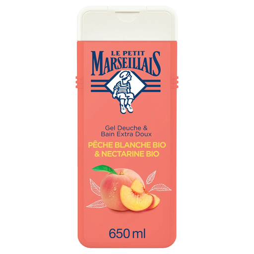 [3574661549668] LE PETIT MARSEILLAIS Shower Gel Peach Nectarine 650 ml