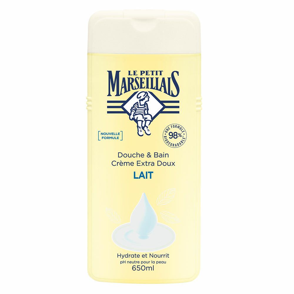 Le Petit Marseillais Gel Douche & Bain Extra Doux Lait 650Ml