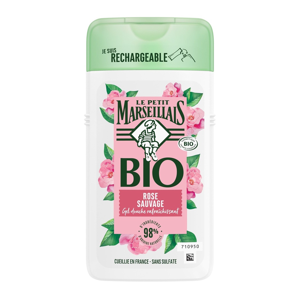 Le Petit Marseillais Bio Rose Sauvage Gel Douche Rafraichissant 250Ml