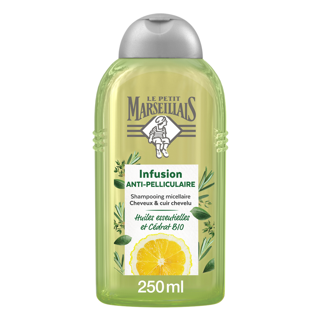 Le Petit Marseillais Shampooing Anti Pelliculaire Homme Cédrat Bio Et Huiles Essentielles 250Ml