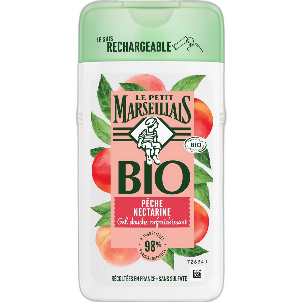 Le Petit Marseillais Bio Pêche Nectarine Gel Douche Rafraichissant 250Ml