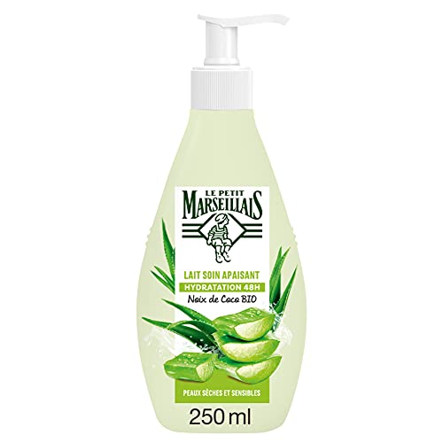 Le Petit Marseillais Lait Soin Apaisant Hydratation 48H Aloe Vera Bio 250Ml