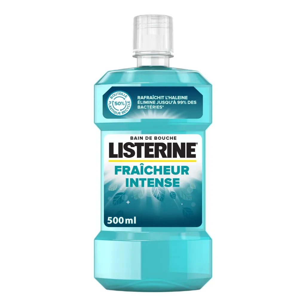Listerine Bain De Bouche Fraicheur Intense : Le Flacon De 500 Ml