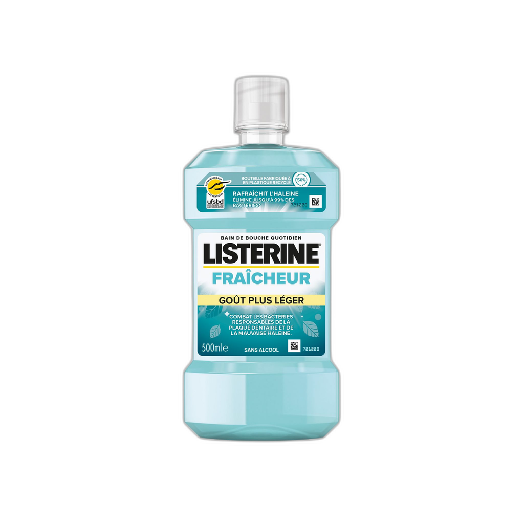 Listerine Bain De Bouche Fraicheur Goût Plus Léger : Le Flacon De 500 Ml