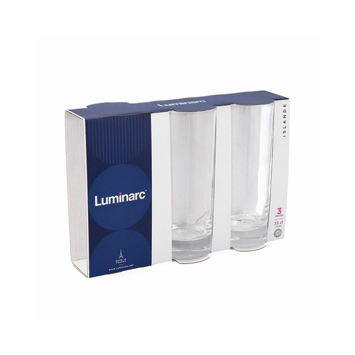 [0026102284797] LUMINARC Islande Glass Set 3 Units 33 cl