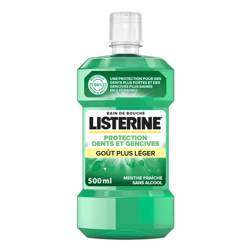 [3574661634968] LISTERINE Elixir Bucal Dentes e Gengivas sem álcool menta fresca 500 ml