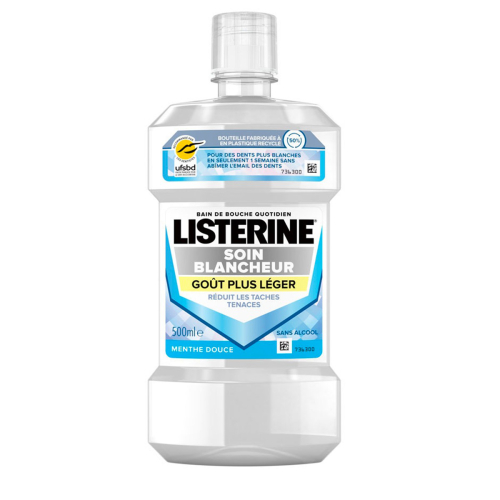 Listerine Bain De Bouche Soin Blancheur : Le Flacon De 500 Ml