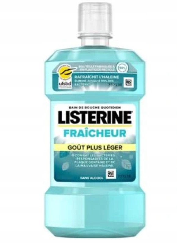 [3574661638621] Listerine Bain De Bouche Fraîcheur Goût Plus Léger : Le Flacon De 600 Ml