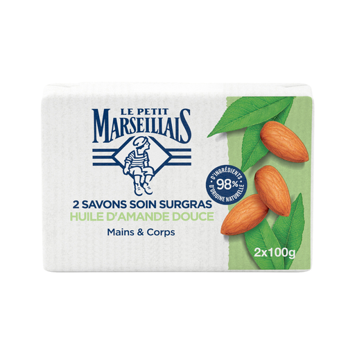 [3574661680996] LE PETIT MARSEILLAIS Sweet Almond Oil Solid Soap 2x100g