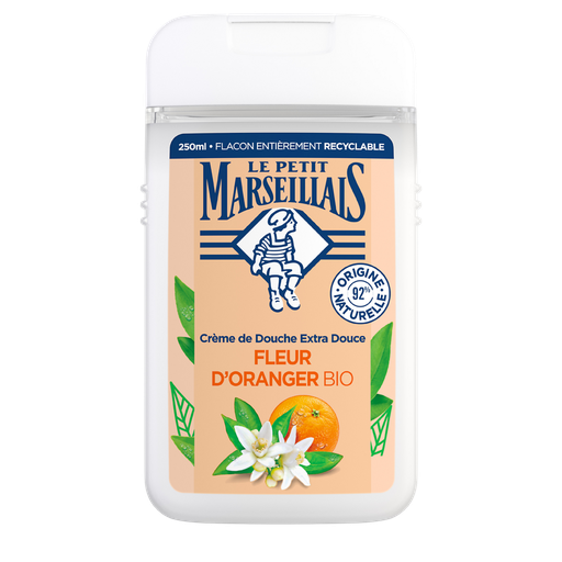 [3574661700823] LE PETIT MARSEILLAIS Extra Gentle Shower Cream Organic Orange Blossom 40th Anniversary Limited Edition 250 ml