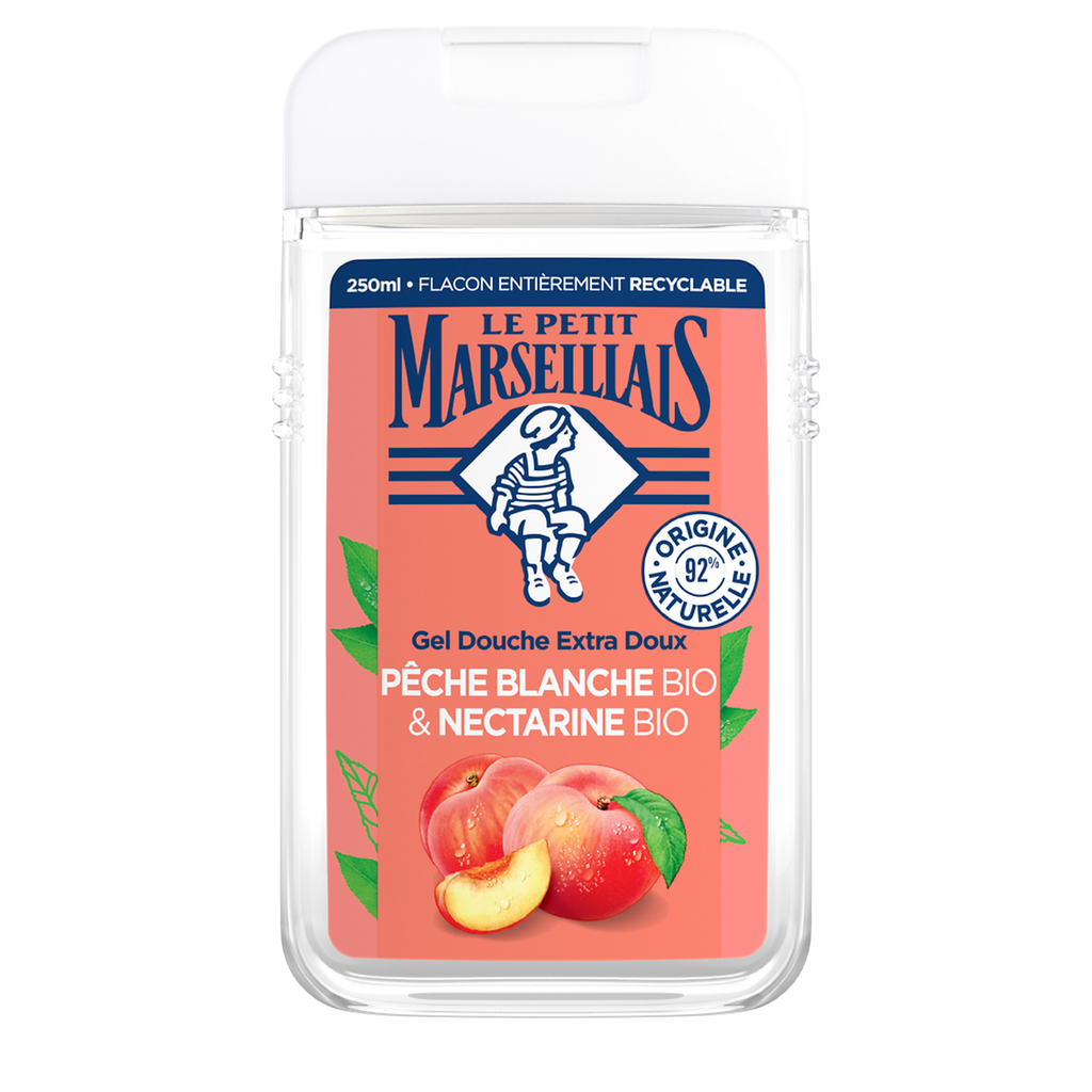 Le Petit Marseillais Gel Douche Extra Doux Pêche Blanche Bio & Nectarine Bio 250Ml