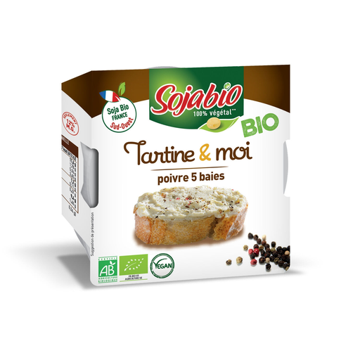 [3576560008000] SOJABIO Organic Spreadable Cheese 5-Peppercorn 125 g