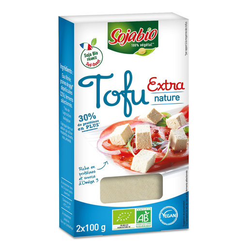 [3576566901107] SOJABIO Organic Extra Firm Tofu Nature 2x100g