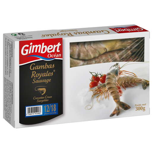 [3586410412468] GIMBERT OCEAN Gambas salvajes 12/18 300 g