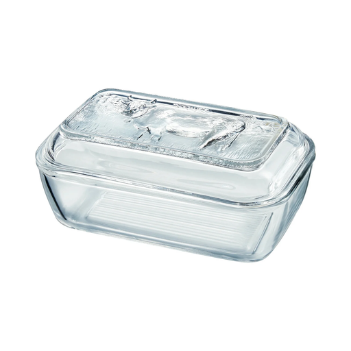 [0026102710029] LUMINARC Beurrier Vache Transparent en Verre 17x10,5cm