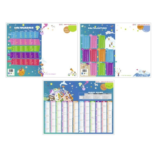 [3592930006544] 1ER PRIX Calendario Pizarra Escolar 32X42