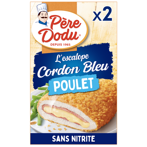 [3596690128041] PERE DODU Chicken cordon bleu schnitzel 200 g