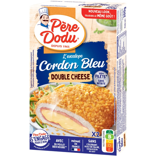 [3596690137043] PERE DODU Double Cheese Cordon Bleu Escalope 200 g