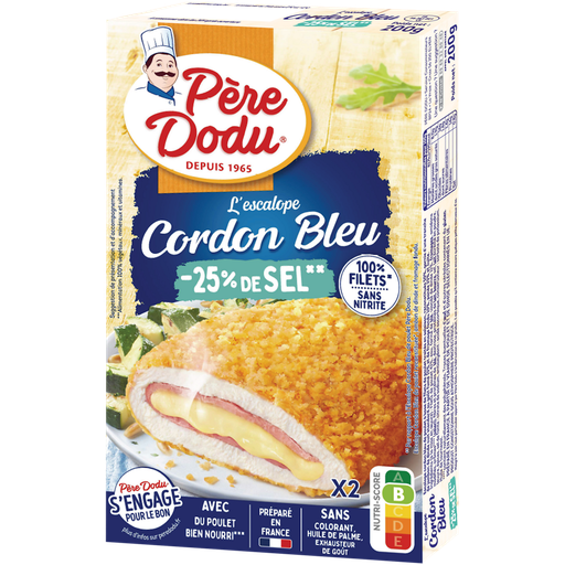 [3596690147042] PERE DODU Chicken cordon bleu reduced salt 200 g