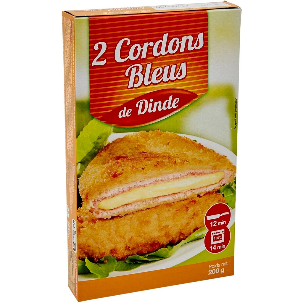 Cordon bleu de dinde 2 pièces 200 g