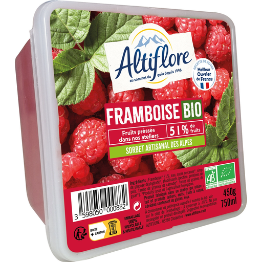 [3598050000882] ALTIFLORE Organic Raspberry Sorbet 450 g