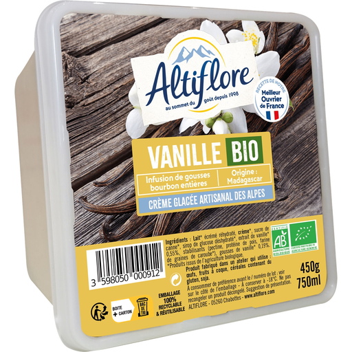 [3598050000912] ALTIFLORE Organic Vanilla Ice Cream 450 g