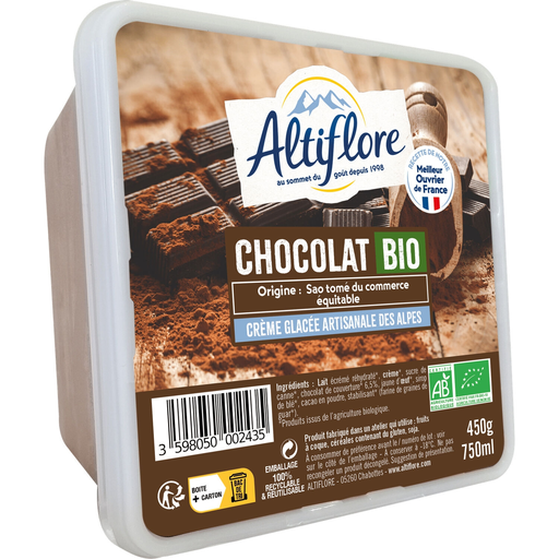 [3598050002435] ALTIFLORE Organic chocolate ice cream tub 450 g