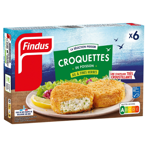 [3599740000373] FINDUS Croquetas de pescado MSC ajo y finas hierbas 300 g