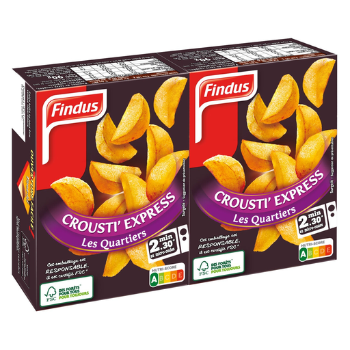 [3599740003183] FINDUS Patatas Crousti' Express Potatoes 2 cajas de 90 g