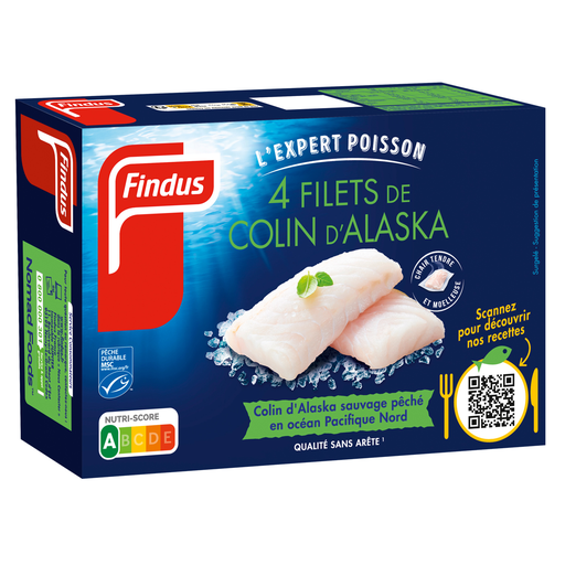 [3599740006757] FINDUS Filete de abadejo de Alaska MSC 4 piezas 400 g