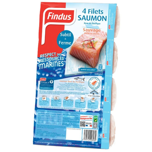 [3599740008980] FINDUS Filete de Salmão Selvagem X4 440 g
