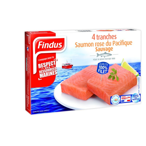 [3599740009949] FINDUS Salmão Rosa do Pacífico 4 Fatias 400 g
