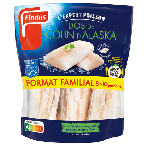 [3599741000488] FINDUS Lomos de abadejo de Alaska sin piel sin espinas 660 g