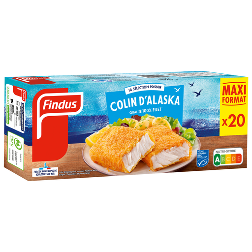 [3599741001867] FINDUS Pescado empanado filetes de abadejo calidad 100% filete MSC 1,02 kg