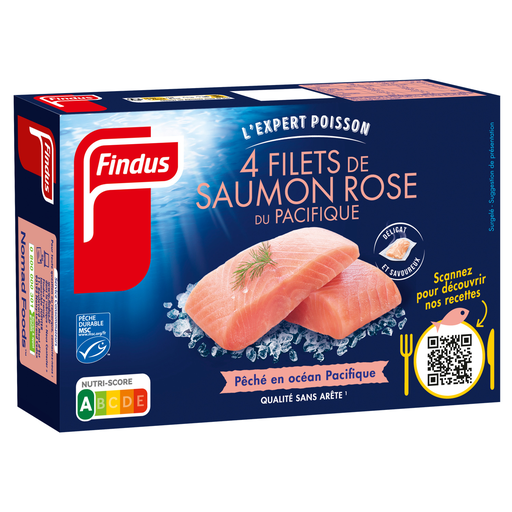 [3599741001881] FINDUS Filetes de salmón rosado salvaje del Pacífico 400 g