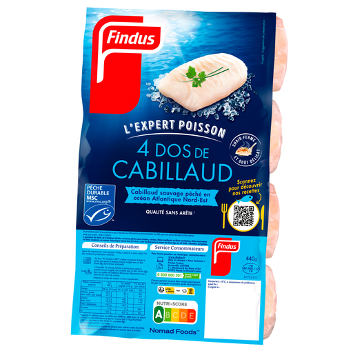 [3599741001911] FINDUS Lombo de bacalhau sem espinhas MSC 440 g